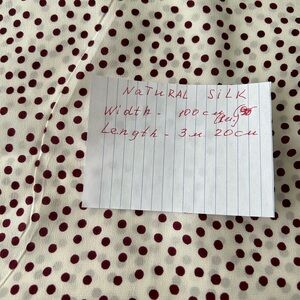 Fabric - natural silk and cotton lace (red)